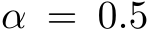 α = 0.5