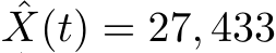 ˆX(t) = 27, 433