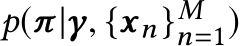  p(π|γ, {xn}Mn=1)