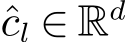 cl ∈ Rd