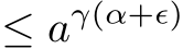 ≤ aγ(α+ϵ)