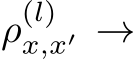  ρ(l)x,x′ →