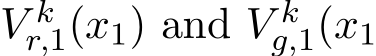  V kr,1(x1) and V kg,1(x1