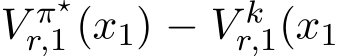  V π⋆r,1 (x1) − V kr,1(x1