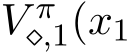  V π⋄,1(x1