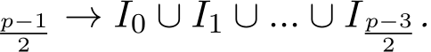  p−12 → I0 ∪ I1 ∪ ... ∪ I p−32 .