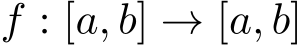  f : [a, b] → [a, b]