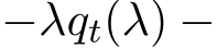  −λqt(λ) −