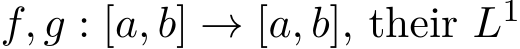  f, g : [a, b] → [a, b], their L1 