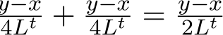 4Lt + y−x4Lt = y−x2Lt