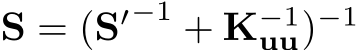  S = (S′−1 + K−1uu)−1