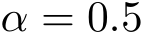  α = 0.5