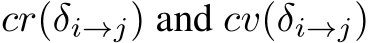 cr(δi→j) and cv(δi→j)