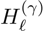 H(γ)ℓ