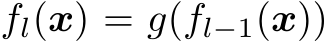  fl(x) = g(fl−1(x))