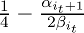 14 − αit+12βit 