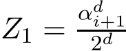  Z1 =αdi+12d