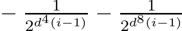  − 12d4(i−1) − 12d8(i−1)