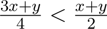  3x+y4 < x+y2 