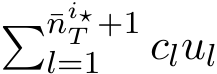 �¯ni⋆T +1l=1 clul