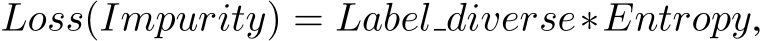  Loss(Impurity) = Label diverse∗Entropy,