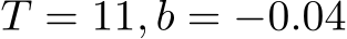  T = 11, b = −0.04