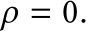  ρ = 0.