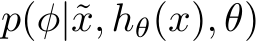  p(φ|˜x, hθ(x), θ)