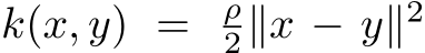 k(x, y) = ρ2∥x − y∥2