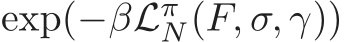 exp(−βLπN(F, σ, γ))