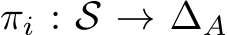  πi : S → ∆A