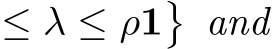  ≤ λ ≤ ρ1�and