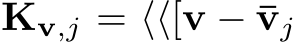 Kv,j = ⟨⟨[v − ¯vj