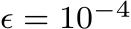  ϵ = 10−4