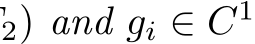 2) and gi ∈ C1