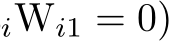 iWi1 = 0)