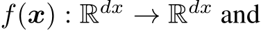  f(x) : Rdx → Rdx and