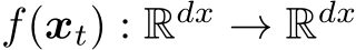  f(xt) : Rdx → Rdx