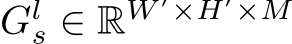  Gls ∈ RW ′×H′×M