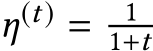  η(t) = 11+t