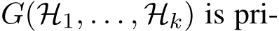  G(H1, . . . , Hk) is pri-