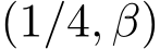  (1/4, β)