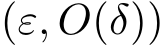  (ε, O(δ))