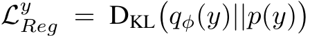  LyReg = DKL�qφ(y)||p(y)�