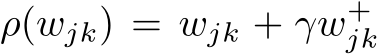  ρ(wjk) = wjk + γw+jk