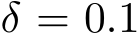  δ = 0.1