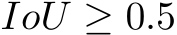  IoU ≥ 0.5