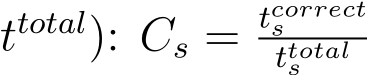 ttotal): Cs = tcorrectsttotals