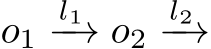  o1 l1−→ o2 l2−→