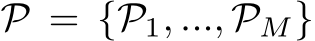  P = {P1, ..., PM}